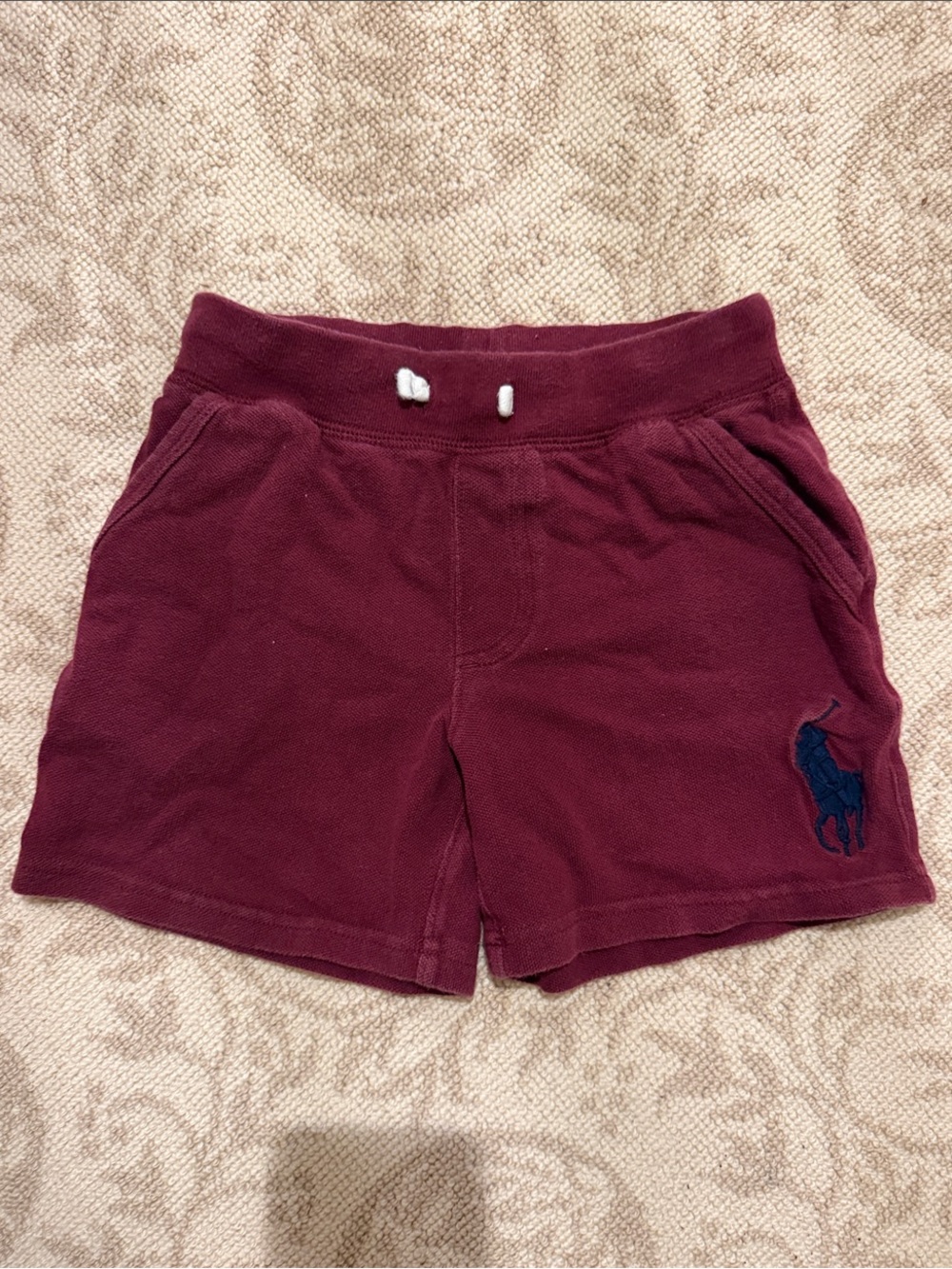 Polo by Ralph Lauren Kids Maroon Knit Drawstring Shorts